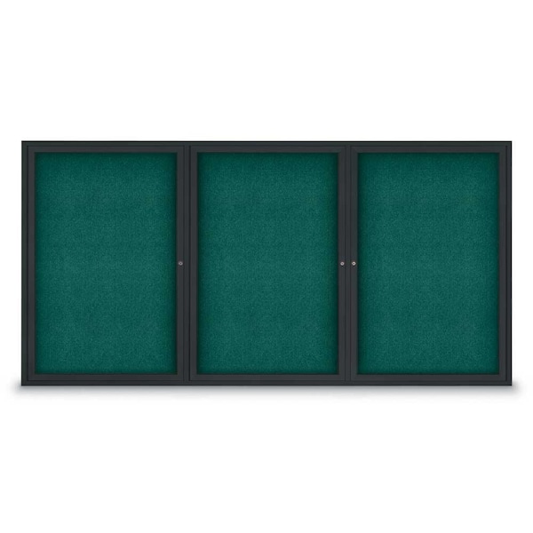 Sliding Door Indoor Enclosed Corkboard, 9